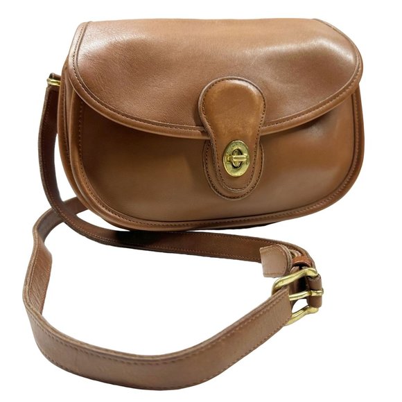 Coach Vintage Prairie Bag 9954 Crossbody Shoulder Bag in British Tan Leather - Picture 1 of 16